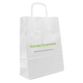 Paperipussi logolla Paperipussi logolla